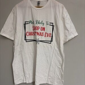 Gildan Mens Christmas White Softstyle T-Shirt size XL
